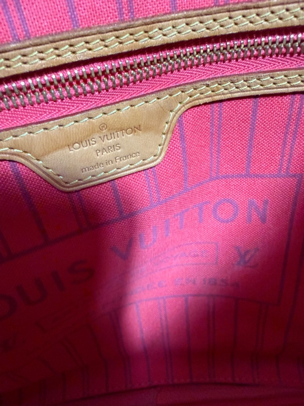 Louis Vuitton Pink Monogram Tote Bag COA included No Pouch - Picture 5 of 5